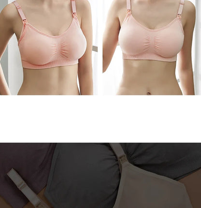Breathable women's nursing bra – seamless wire-free maternity, nylon, all seasons