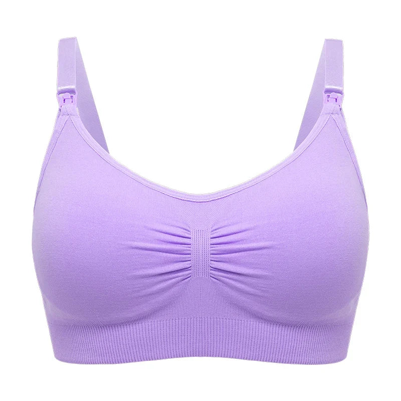 Breathable women's nursing bra – seamless wire-free maternity, nylon, all seasons