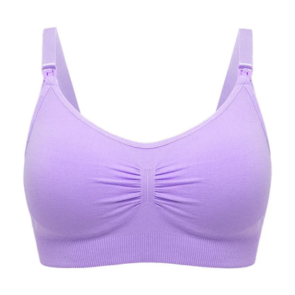 Breathable women's nursing bra – seamless wire-free maternity, nylon, all seasons