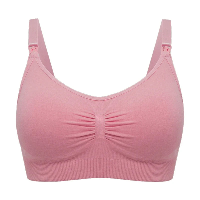 Breathable women's nursing bra – seamless wire-free maternity, nylon, all seasons