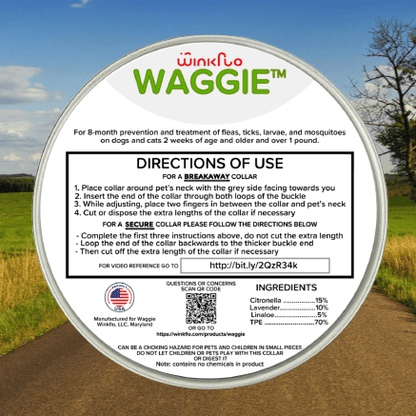 Waggie™ - Natural Anti-Flea, Tick, & Mosquito Collar (Human-Grade 8+ Months Protection)