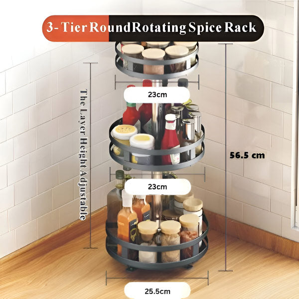 3-Tier Swivel Metal Organizer