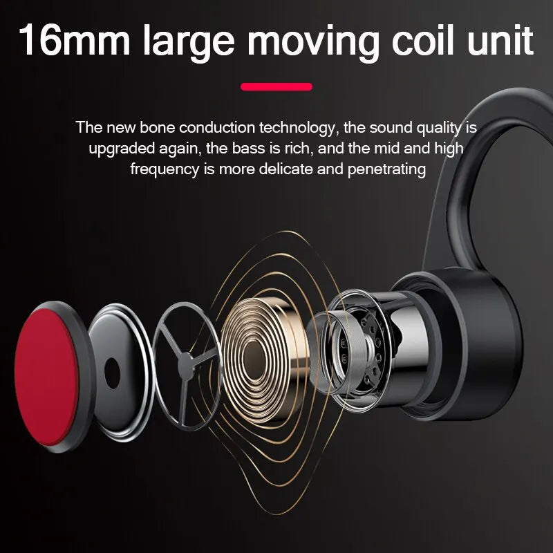 Bone Conduction Headphones | Bluetooth 5.3, IP56 Waterproof & Active Noise Cancellation for Sports and Daily Use