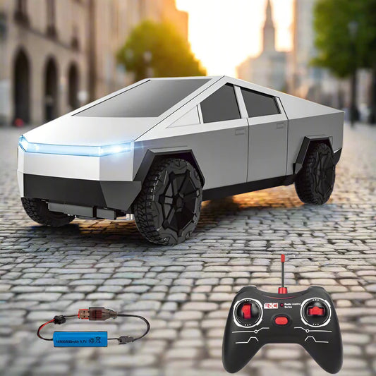 Tesla CyberTruck Remote Control Alloy Car Toy - 1:24 Scale Electric Vehicle Model for Kids & Adults, Perfect for Indoor & Outdoor Play
