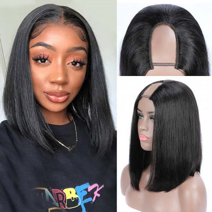 Women's Short Wig Straight Hair Micro Curl Women's Wig