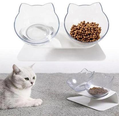 Anti-vomiting orthopaedic cat bowl