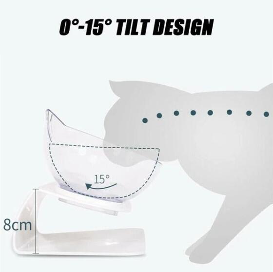 Anti-vomiting orthopaedic cat bowl