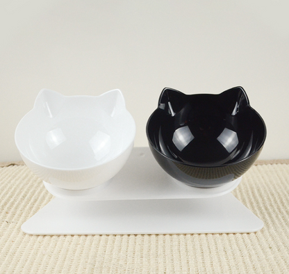 Anti-vomiting orthopaedic cat bowl