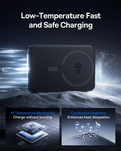 Qi2 Magnetic Power Bank 10000mAh – 15W Wireless & 22.5W USB-C Charging for iPhone & Samsung 2026