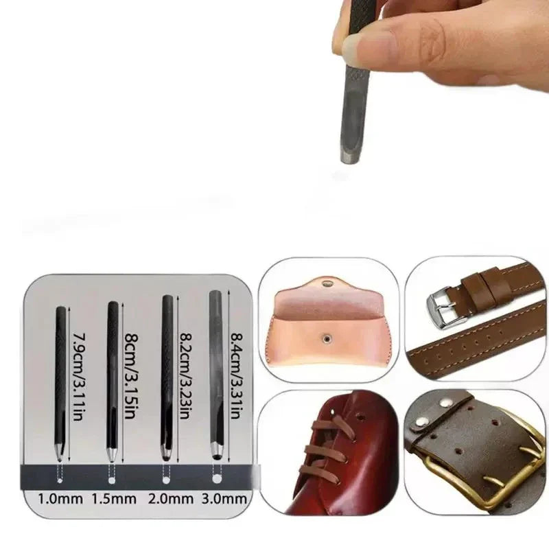Leather Sewing Kit All In One Leather Craft Tool Set With Awl Needles And Thread DIY Gift Idea