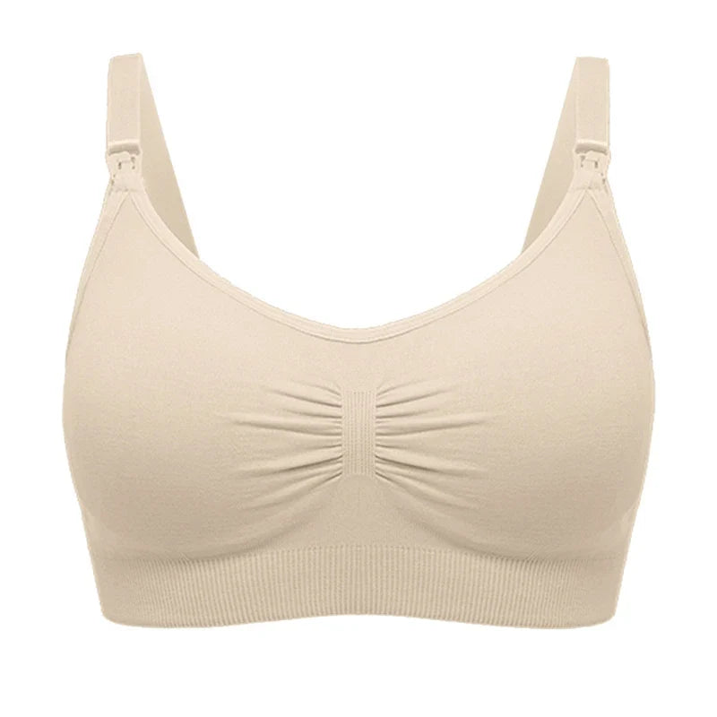 Breathable women's nursing bra – seamless wire-free maternity, nylon, all seasons