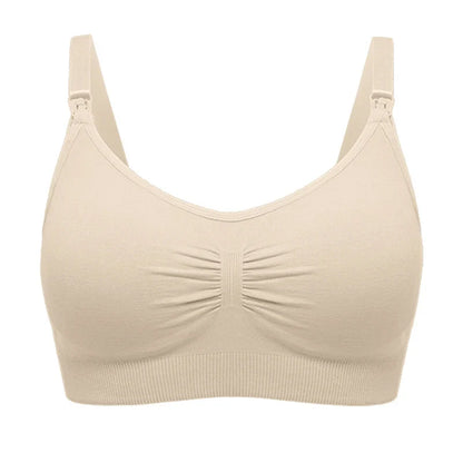 Breathable women's nursing bra – seamless wire-free maternity, nylon, all seasons