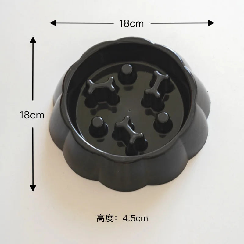 Pet supplies Color Slow Feeder Cat Bowl Anti-choking Plastic Dog Puzzle Food Bowl, Dog Water Basin For Anxiety Relief