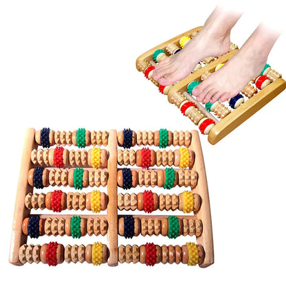 Wooden Foot Massager with 6 rows