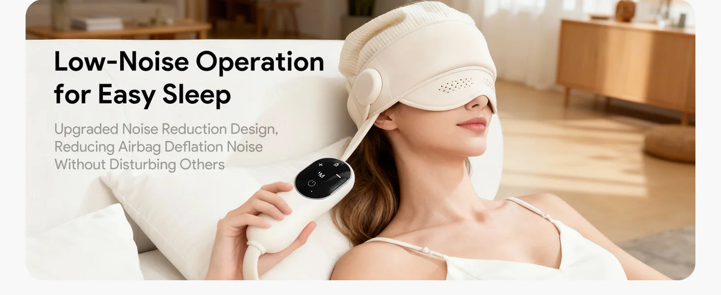 Graphene Heated Head Massager Air Pressure & Eye Compress – Stress Relief Sleep Aid 2026