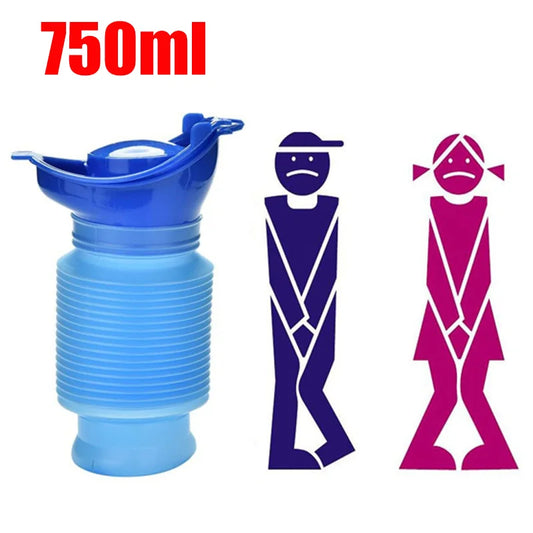 Pee Bottles For Men And Women, Adjustable Emergency Portable Urinal Bottle 750ml