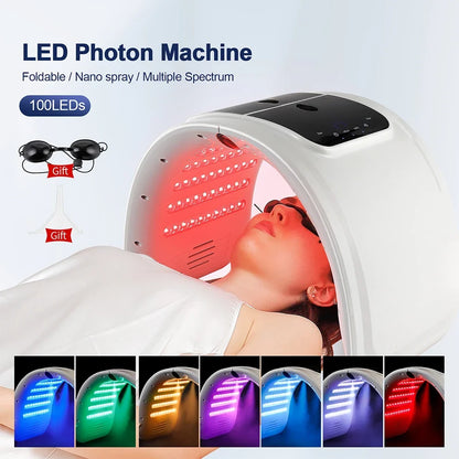 7-Color LED Photon Face Mask & Nano Spray Machine - Skin Rejuvenation Anti-Aging Home Therapy