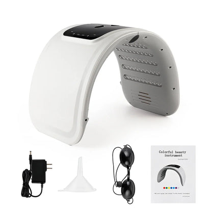 7-Color LED Photon Face Mask & Nano Spray Machine - Skin Rejuvenation Anti-Aging Home Therapy