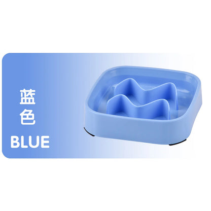 Pet supplies Color Slow Feeder Cat Bowl Anti-choking Plastic Dog Puzzle Food Bowl, Dog Water Basin For Anxiety Relief