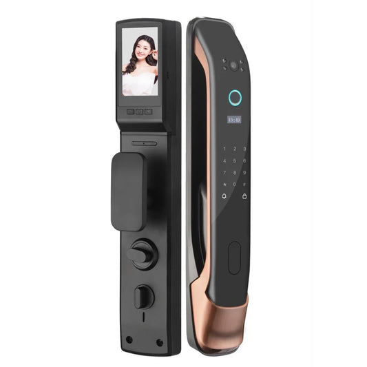 Smart locks for doors security-protection Intelligent door lock With peephole cat eye fingerprint/password unlock