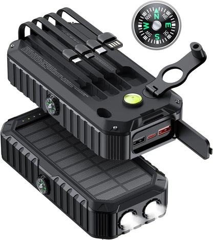 40000mAh Solar Power Bank + Hand Crank