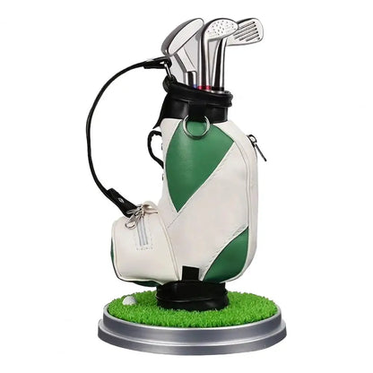 Mini Golf Bag Desktop Pen Holder & Club Pens Set