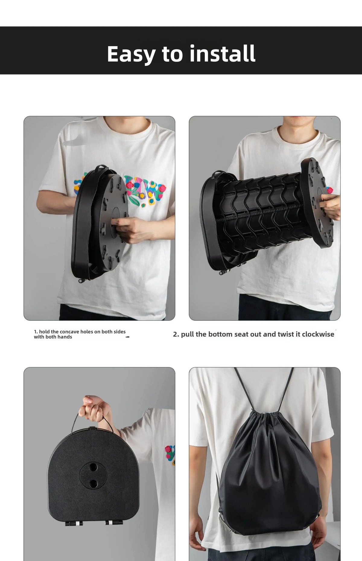 Ultra-Light Foldable Camping Toilet