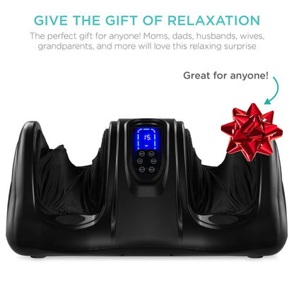 Therapeutic Foot Massager with High Intensity Rollers, Remote, 3 Modes