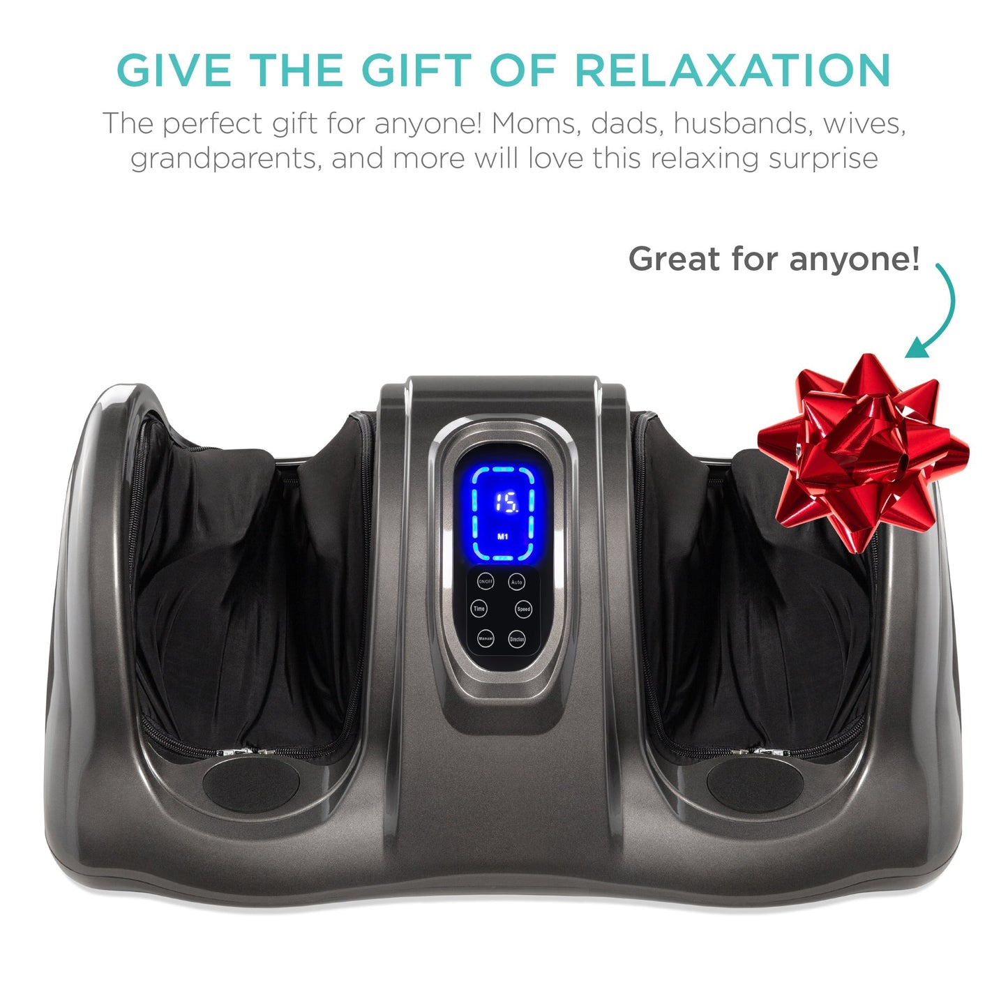 Therapeutic Foot Massager with High Intensity Rollers, Remote, 3 Modes