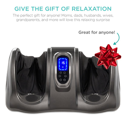 Therapeutic Foot Massager with High Intensity Rollers, Remote, 3 Modes