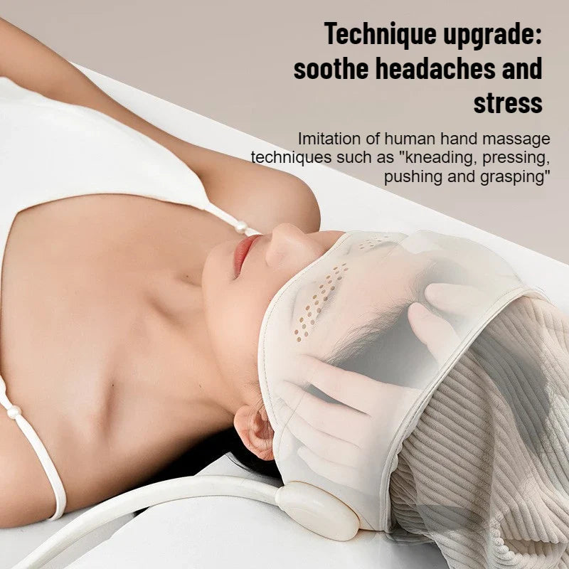 Graphene Heated Head Massager Air Pressure & Eye Compress – Stress Relief Sleep Aid 2026