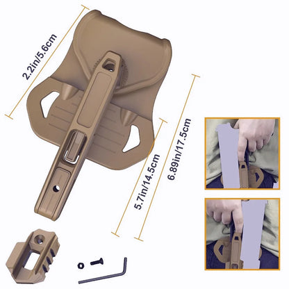 Nylon Pistol Belt Holster - Universal Fit for Double Stack 9mm Handguns, Airsoft and Outdoor Carry