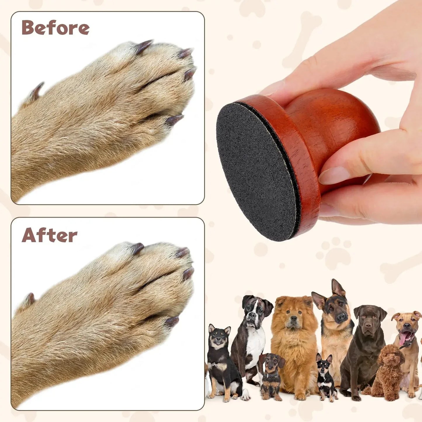 Wooden Dog Nail Scratching Board – Manual Pet Claw File Grinding Care Tool for Puppy Outdoor Indoor 2026