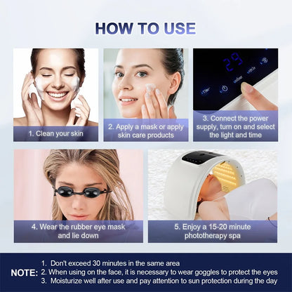 7-Color LED Photon Face Mask & Nano Spray Machine - Skin Rejuvenation Anti-Aging Home Therapy