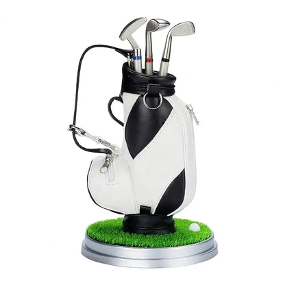 Mini Golf Bag Desktop Pen Holder & Club Pens Set