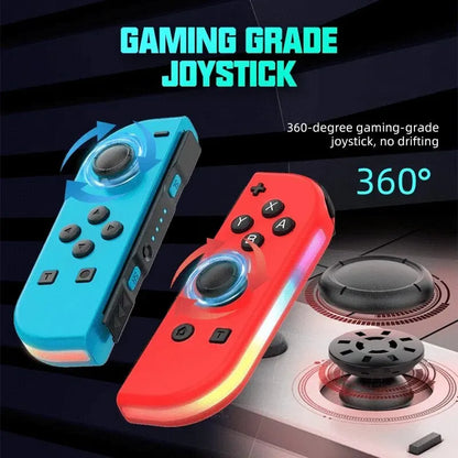 LED RGB 5.2 BT Switch LR Joypad for Nintendo Switch Lite Oled Joystick with Dual Vibration For PC