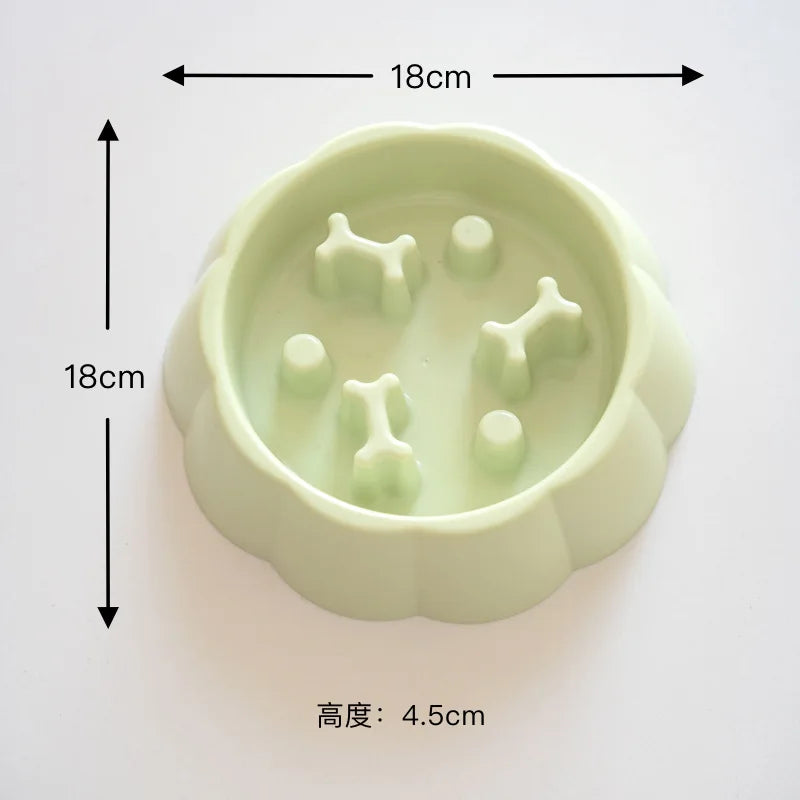 Pet supplies Color Slow Feeder Cat Bowl Anti-choking Plastic Dog Puzzle Food Bowl, Dog Water Basin For Anxiety Relief