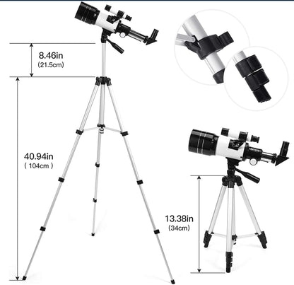 Professional HD 150X Space Astronomical Stellina Telescope with Tripod & Bag