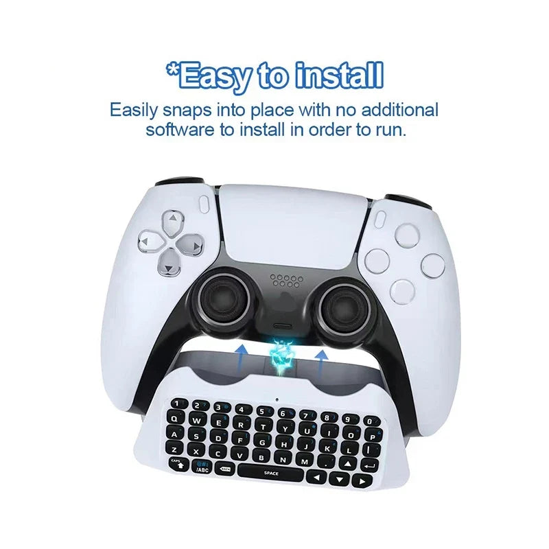 Wireless Bluetooth Keyboard for PS5 Controller