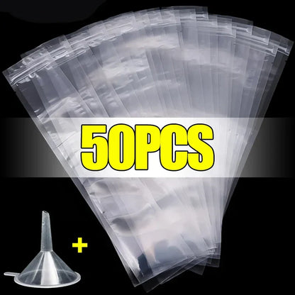 100-1pcs Ice Pop Mold Bags Transparent Freeze Food Bag Disposable Ice Popsicle Mold Bags DIY Juice Smoothie Bag Summer Supplies