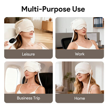 Graphene Heated Head Massager Air Pressure & Eye Compress – Stress Relief Sleep Aid 2026