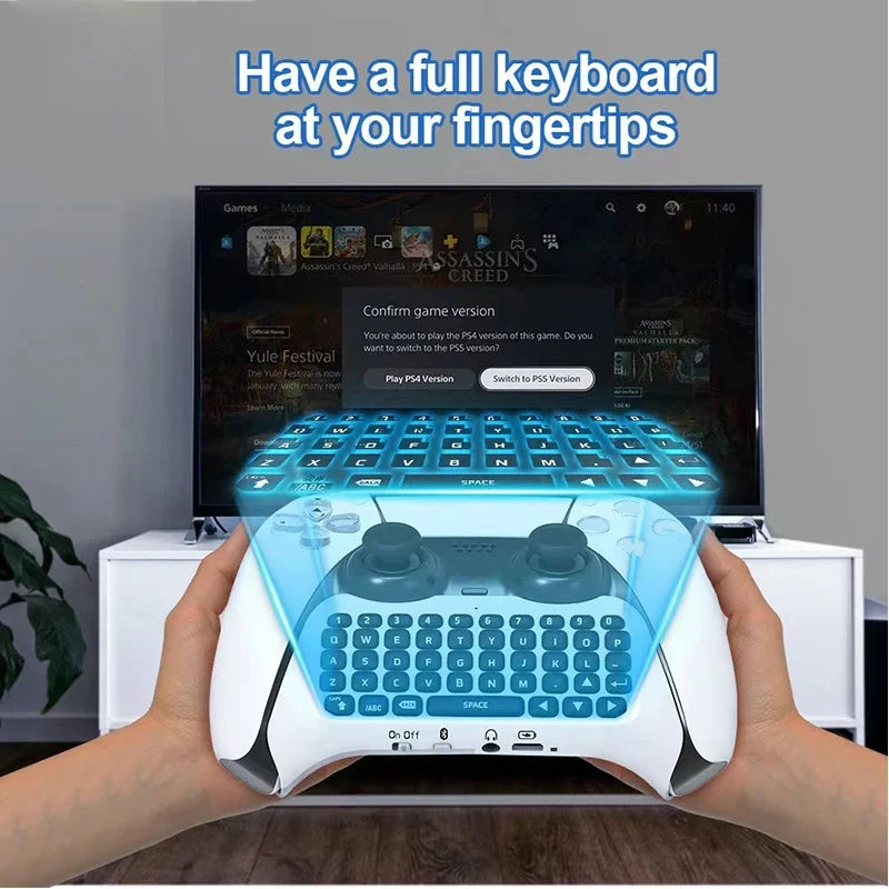 Wireless Bluetooth Keyboard for PS5 Controller