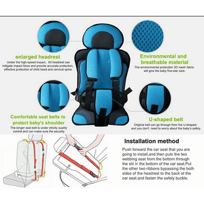 Child Secure Seatbelt Vest - Portable Safety Seat Gray