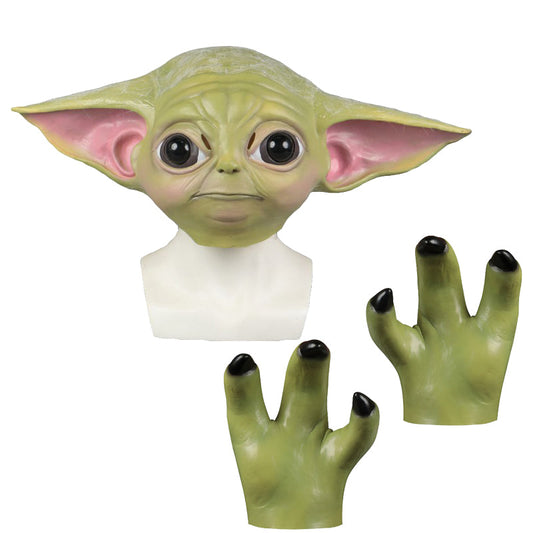 Mandalorian Baby Yoda  Cosplay Helmet Glove Halloween Props