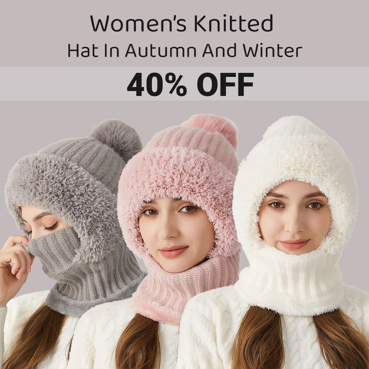 Women’s Knitted Hat In Autumn And Winter