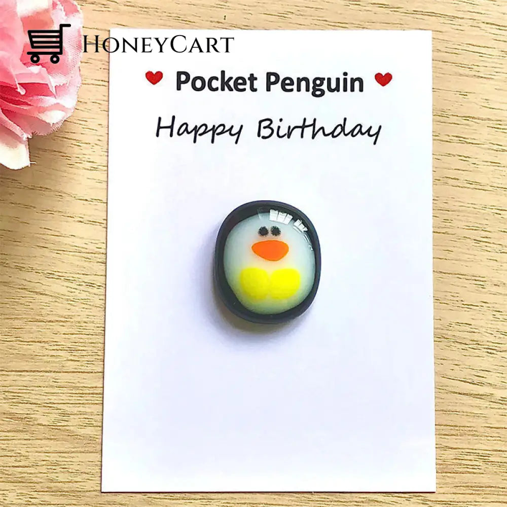 A Little Pocket Penguin Hug Happy Birthday