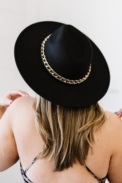 Gold Chain Flat Brim