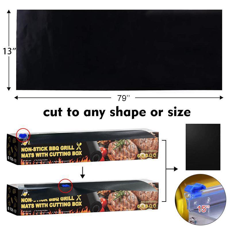 New Cuttable Non-Stick BBQ Grill Mats(1 roll)