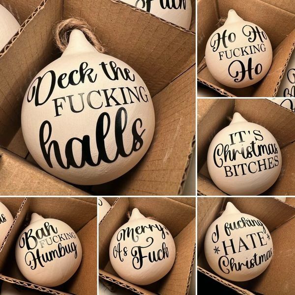 Christmas Funny Offensive Bauble-Rude Baubles