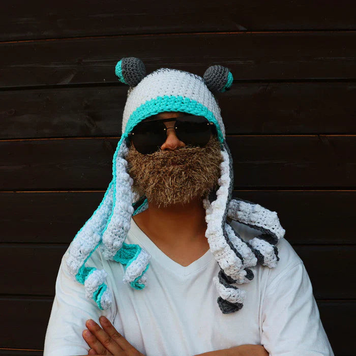 Warm Winter Knitted Octopus Hat